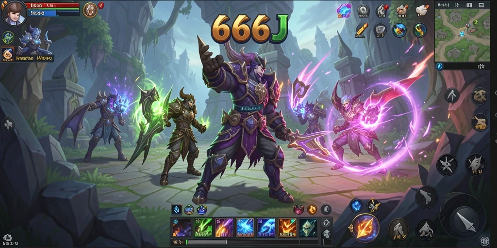 Screenshot 666J menunjukkan aksi seru dalam dunia MMORPG.