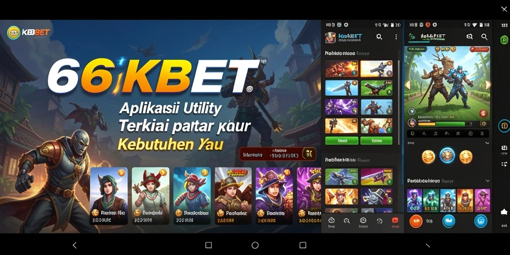Screenshot utama 66KBET menampilkan fitur aplikasi Utility yang berguna.