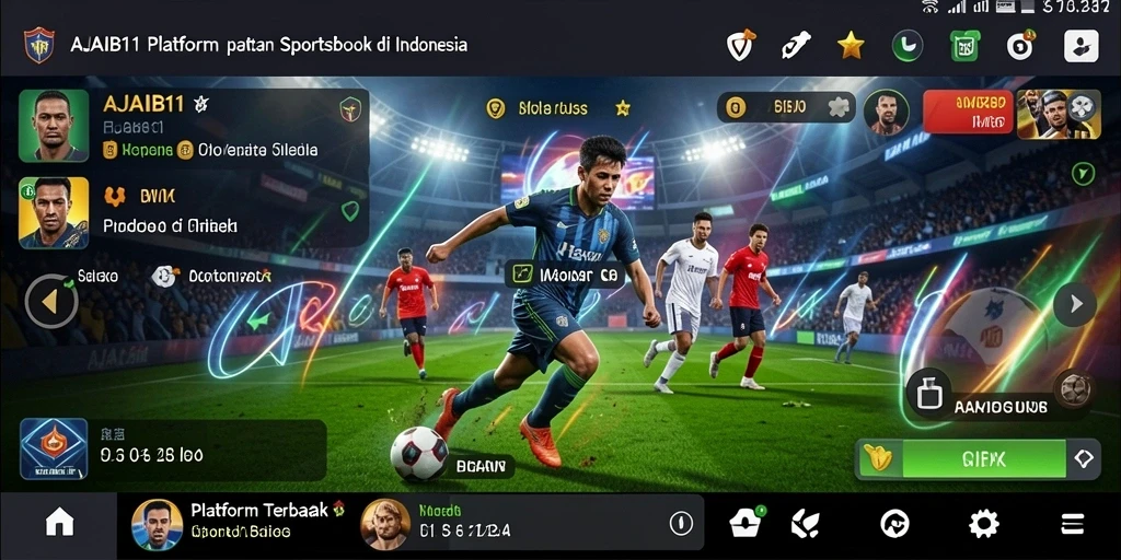Tampilan antarmuka AJAIB11 yang menarik dan intuitif di layar smartphone.