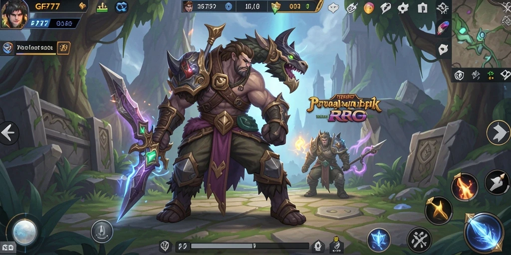 Tampilan gameplay menarik dari GF777 di dunia RPG.