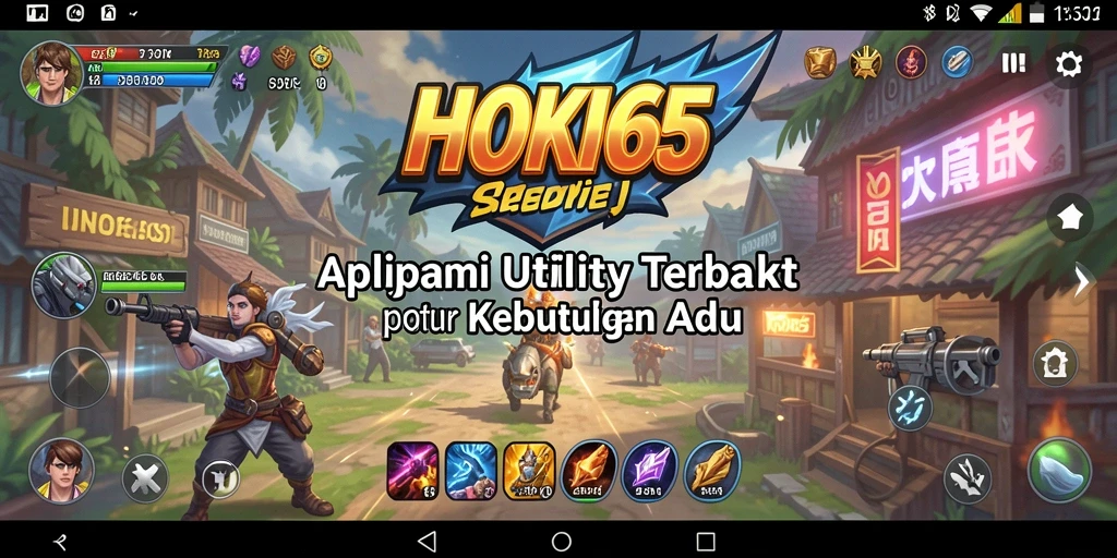 Screenshot HOKI65 menampilkan antarmuka dan fitur utama aplikasi Utility.