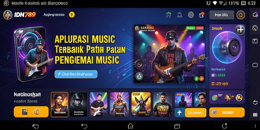 Tangkapan layar IDN789 menampilkan gameplay musik yang interaktif dan menyenangkan.