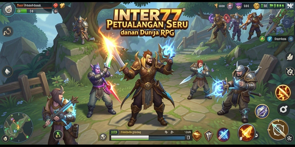 Screenshot INTER77 menampilkan momen pertempuran epik dalam dunia RPG.