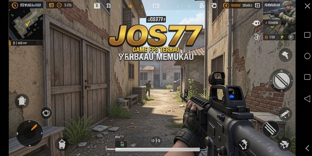 Tangkapan layar utama menampilkan pertarungan seru dalam game FPS.