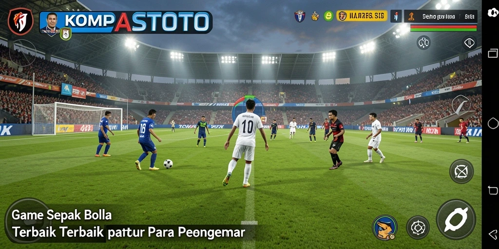Tangkapan layar gameplay KOMPASTOTO yang menunjukkan aksi di lapangan.