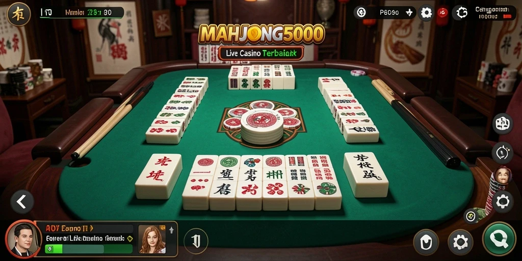 Screenshot gameplay Live Casino MAHJONG500 dengan dealer profesional.