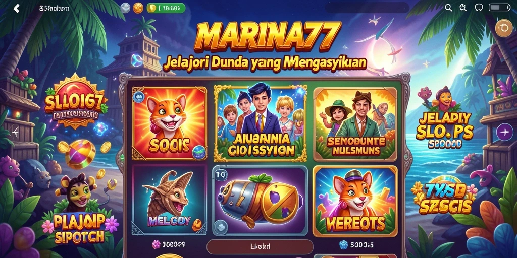 Tampilan gameplay menarik dari MARINA77 dengan efek visual yang memukau.
