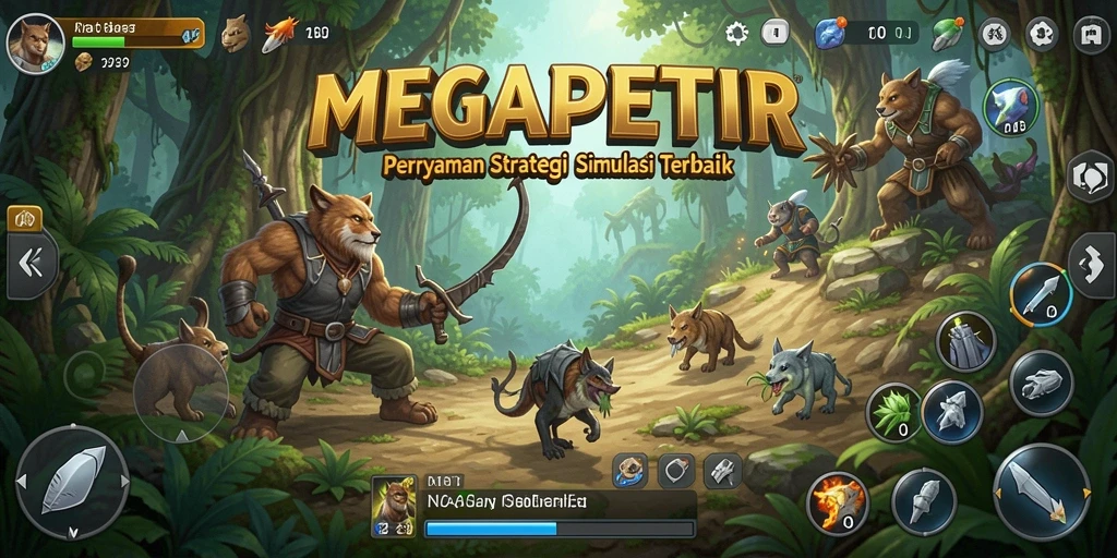 Tampilan gameplay <strong>MEGAPETIR</strong> yang menarik dengan berbagai elemen strategi.