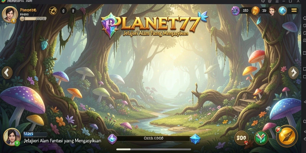 Gameplay menyenangkan dan grafik cerah di PLANET77.