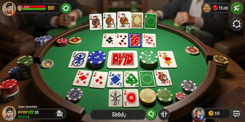 Tampilan gameplay menarik dari RPRP777 yang menghadirkan keseruan Gaple.
