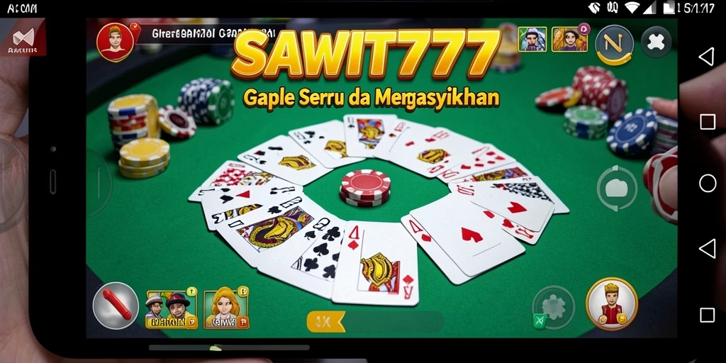 Tampilan permainan Gaple di SAWIT777 yang seru.