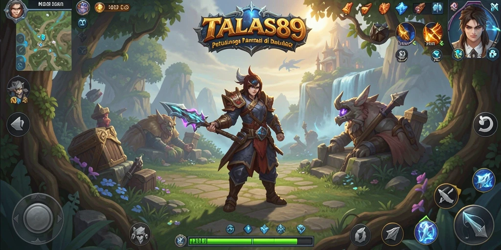 Screenshot utama TALAS89 menampilkan aksi seru dalam pertempuran ARPG.