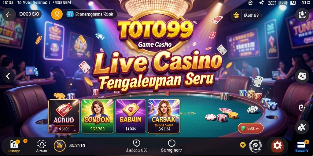 Screeshot gameplay TOTO99 menampilkan dealer langsung yang sedang berinteraksi dengan pemain.